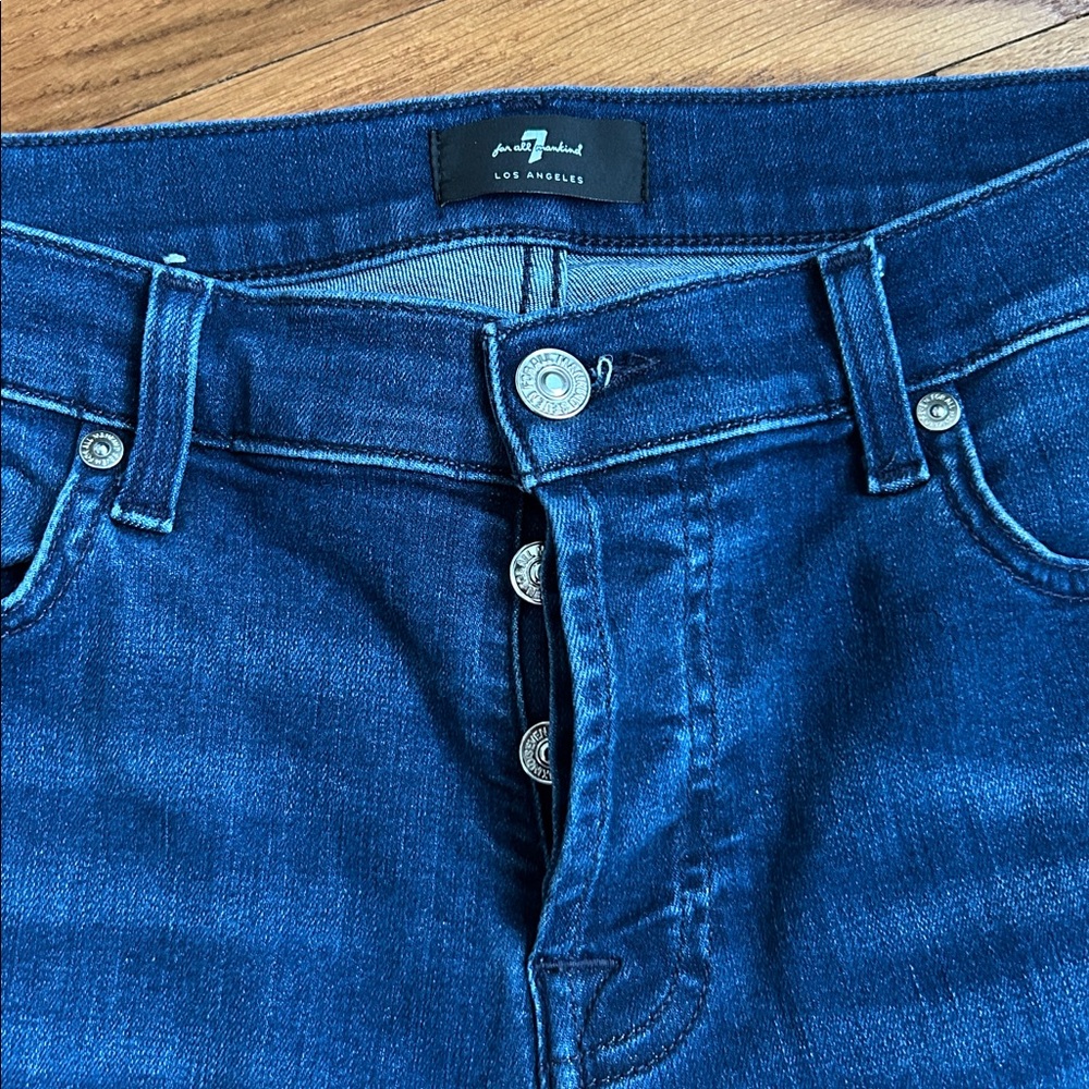 7 For All Mankind -Josefina straight leg dark wash - Picture 3 of 7